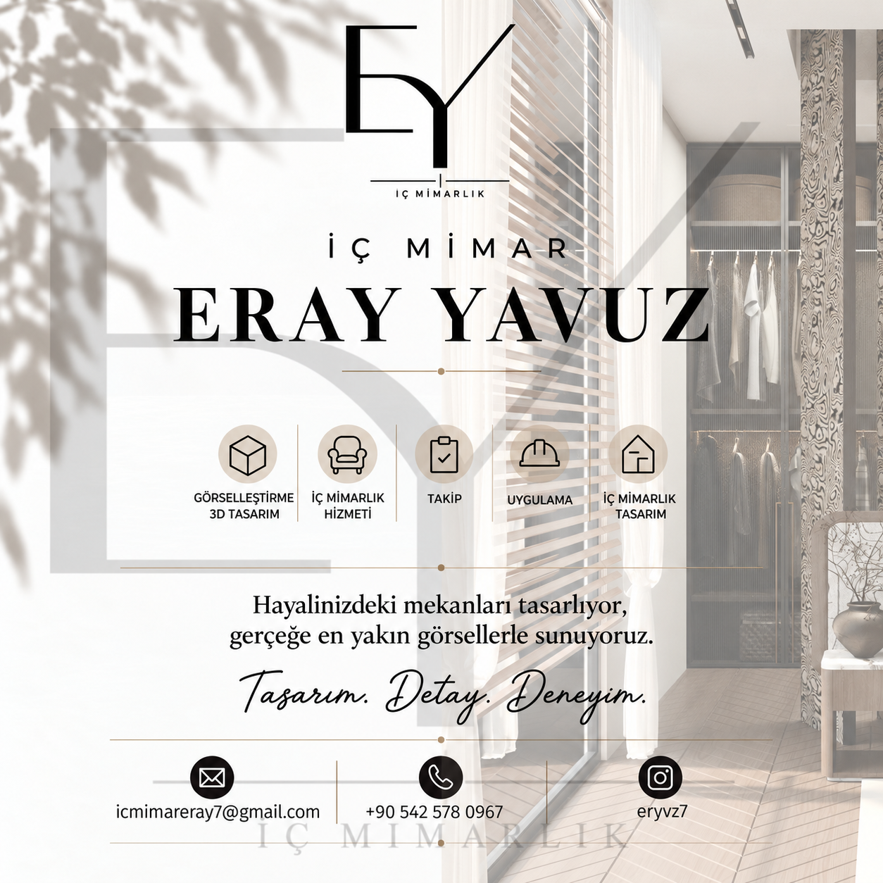 Eray Yavuz İç Mimarlık Kurumsal Kimlik Kartı